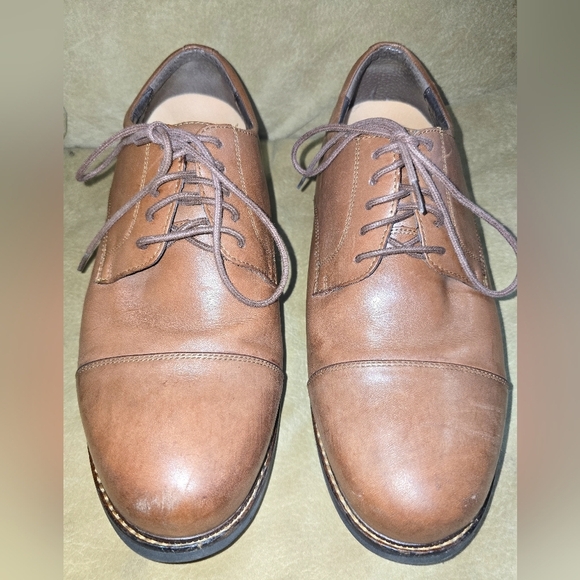 Apex  Lexington Cap Toe Leather Oxford Comfort Mens Shoes Size 11 Wide - Picture 14 of 15